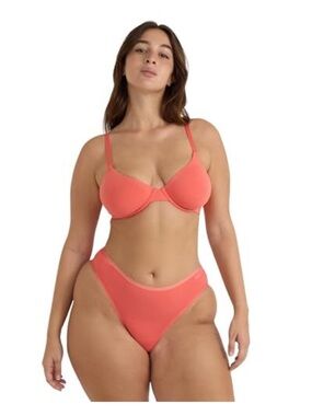 Organic Basics Core Unlined Wired Demi Bra Sunset 34C NWT